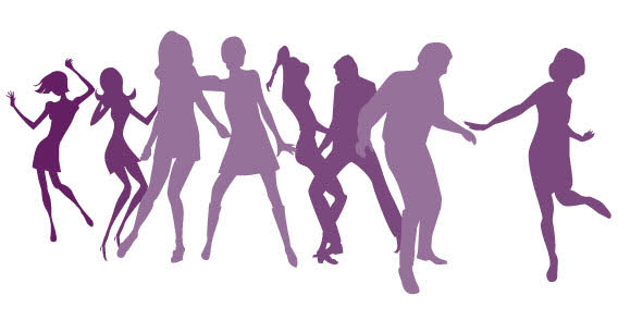 Download Dancing girls silhouettes free vector Free - Clipart library 