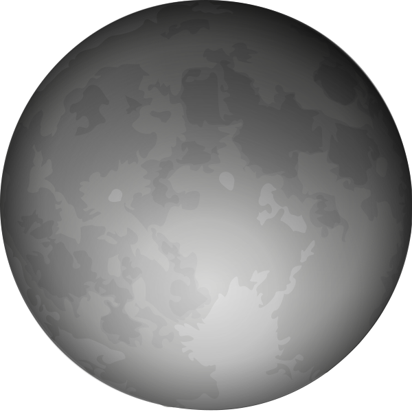 full moon clip art black and white