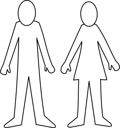 Female Body Outline Template - Clipart library