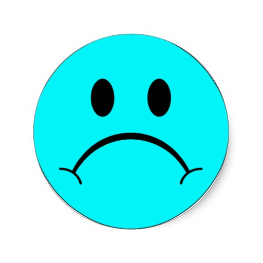Sad Smiley Face Happy Smile Expression Smilie Stickers | Zazzle