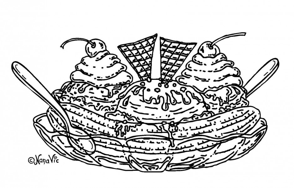 Download Sundae Ice Cream Coloring Pages Or Print Sundae Ice Cream 