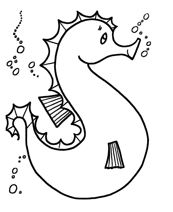 Seahorse Template Cut Out from clipart-library.com