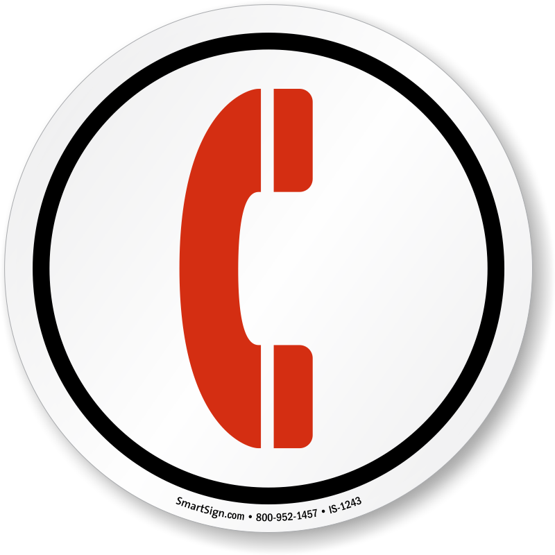 Telephone Symbol Sign, SKU: IS-1243 - MySafetySign.