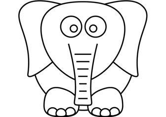 Download free elephant dumbo coloring book
