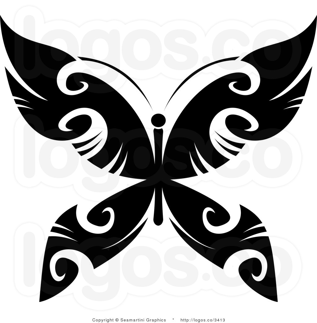 Free Simple Butterfly Black And White, Download Free Simple Butterfly