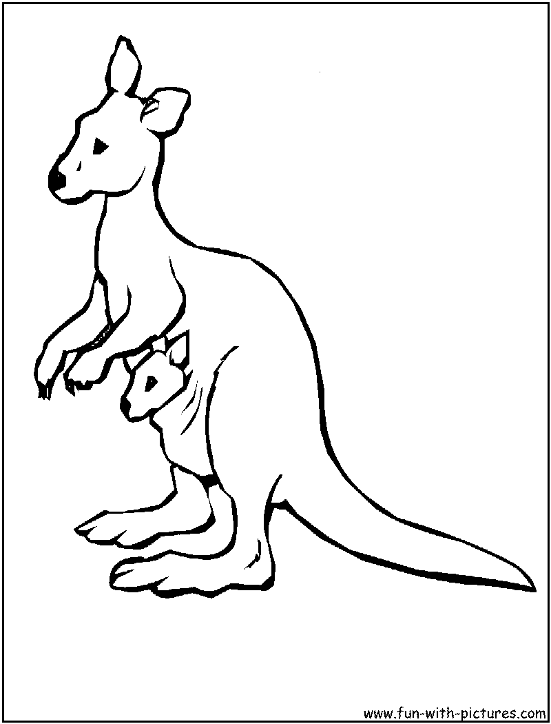 Kangaroo Coloring Pages For Kids 61 | Free Printable Coloring Pages