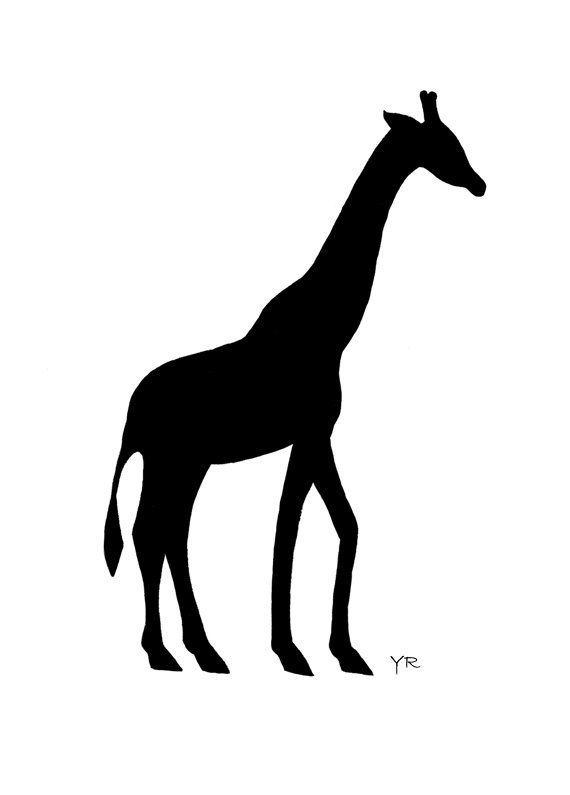 Silhouette Of Giraffe - Clipart library