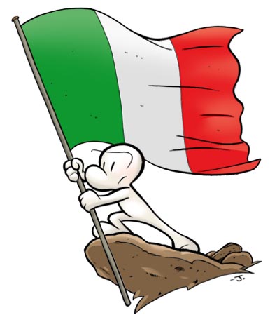 Italian Flag Cartoon Were In Florence Italy Clipart - Free Clip 