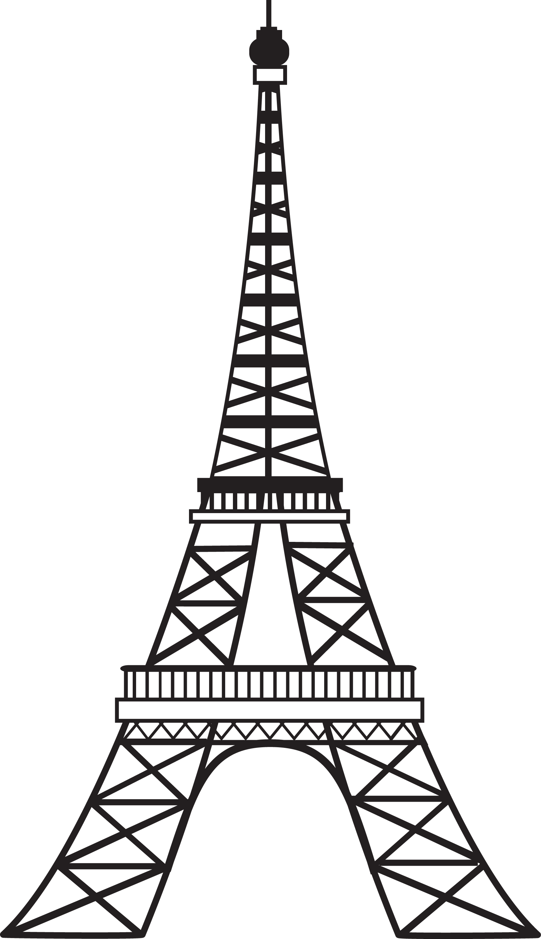 Easy Eiffel Tower Drawing Sketch for Beginner