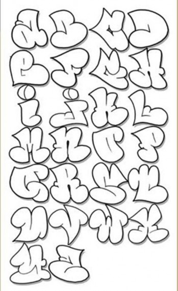 graffiti throw up alphabet