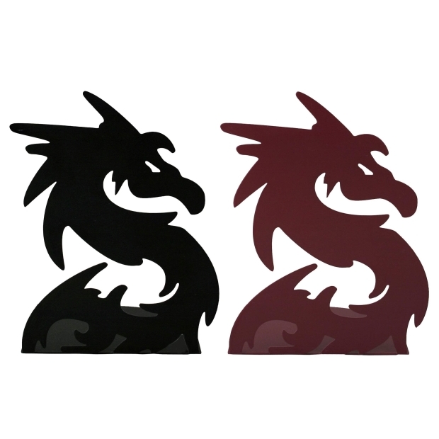 Dragon Silhouette Bookend Set - Nerdy With Children