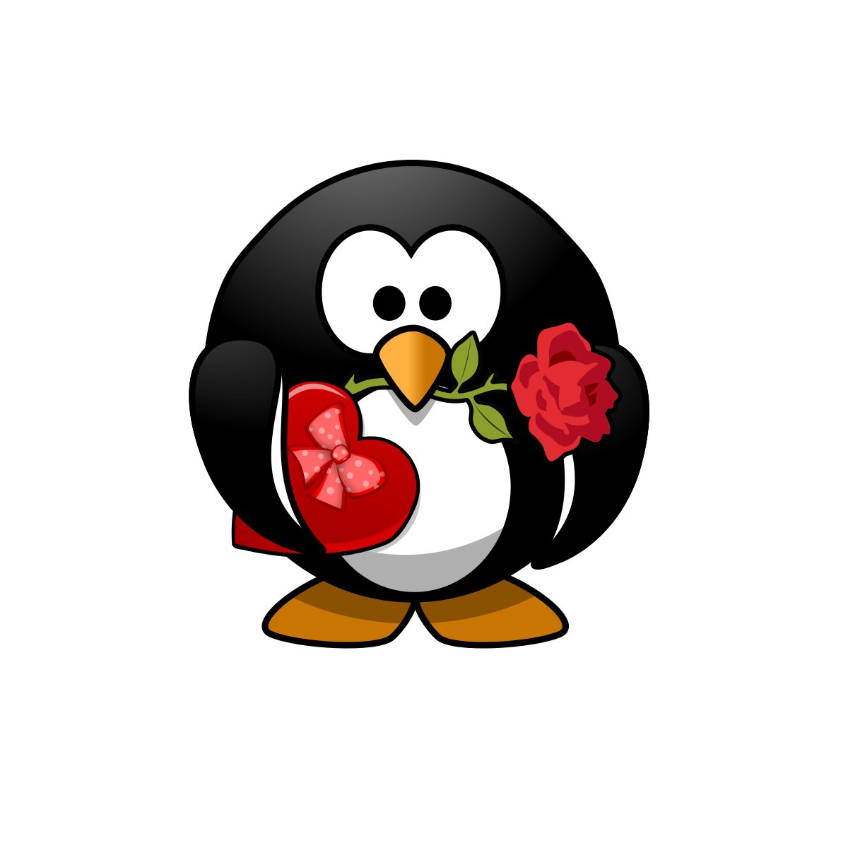 Valentine Pinguin - Small File Clipart by rchanc : Valentine 