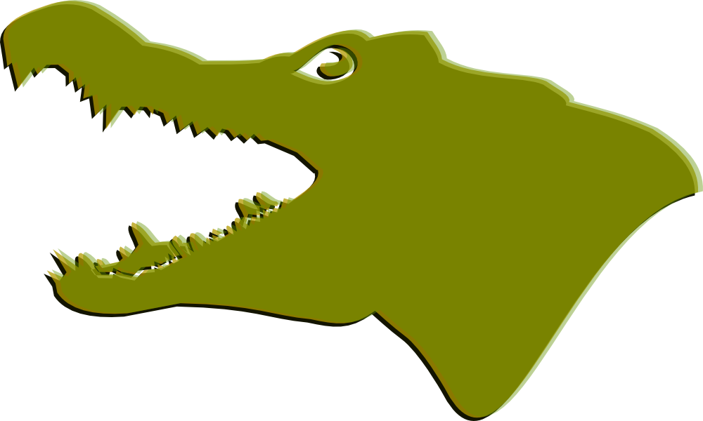 OnlineLabels Clip Art - Alligator Head