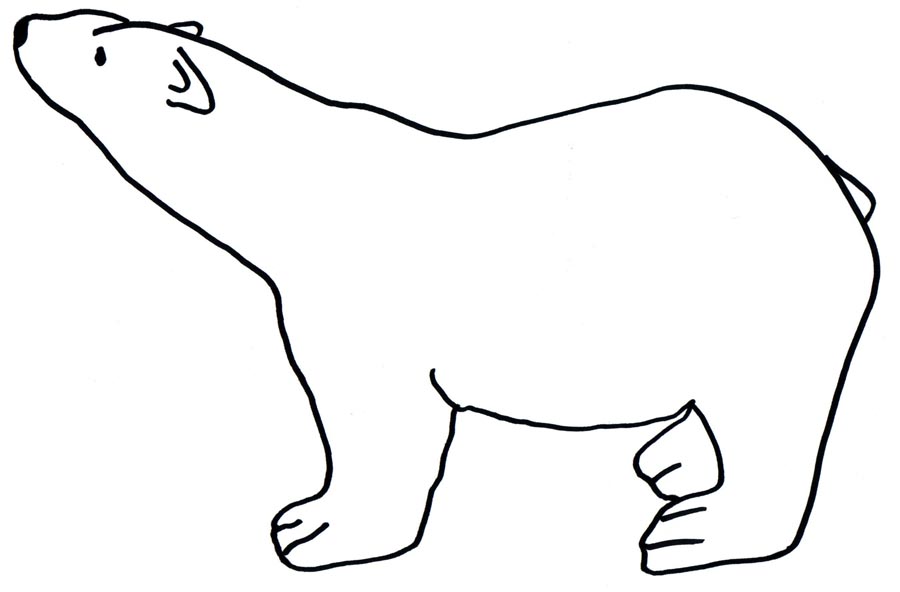 Template Of A Polar Bear