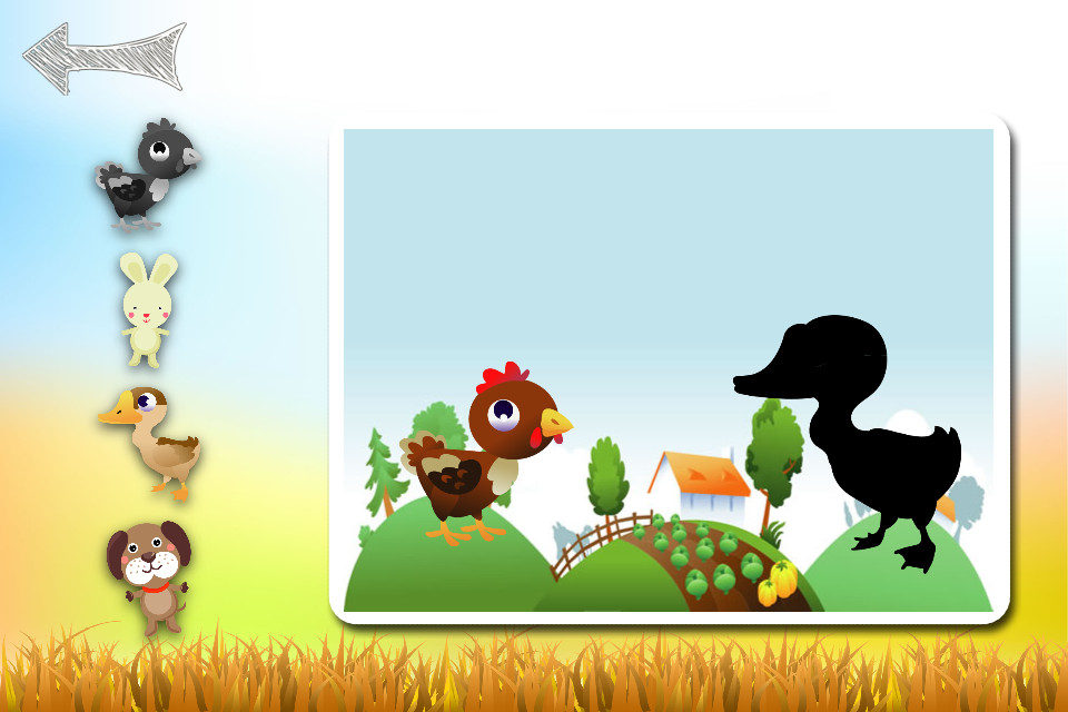 Shape Game Farm Animals Cartoon - for kids and young childs 
