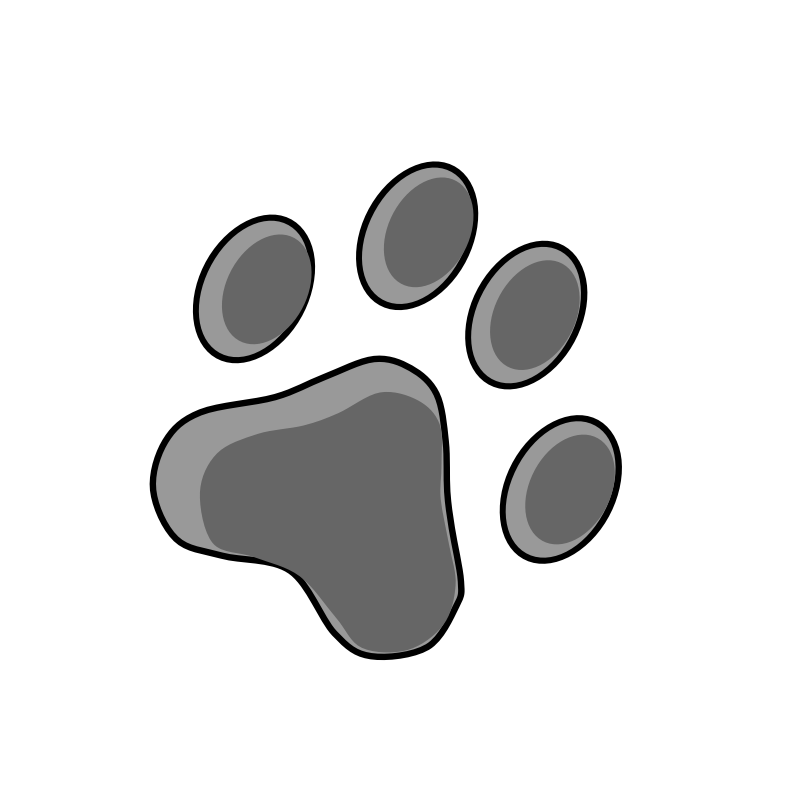Clipart - cat footprint