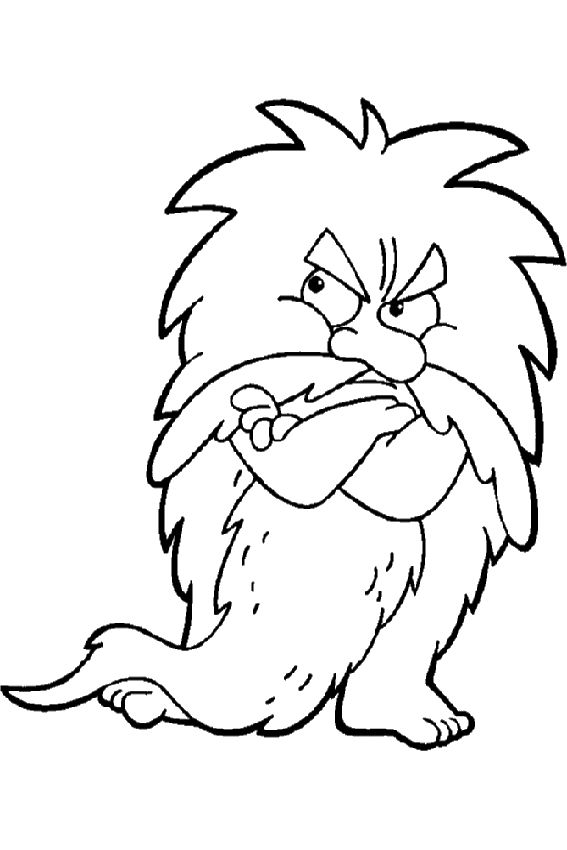 the grumpy old troll Colouring Pages