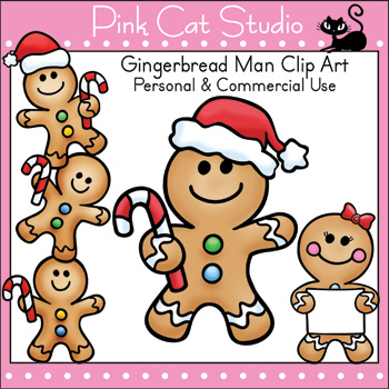 CHRISTMAS GINGERBREAD MAN CLIP ART: PERSONAL  COMMERCIAL USE 