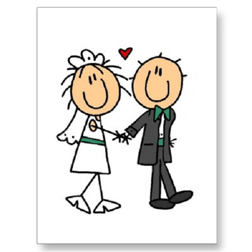 Cartoon Image Of African Anerican Bride And Groom - Clipart library