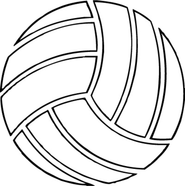 Pix For  Volleyball Clip Art Black And White