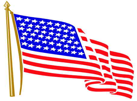 Waving American Flag Graphics Design | Vector Graphics - ClipArt 