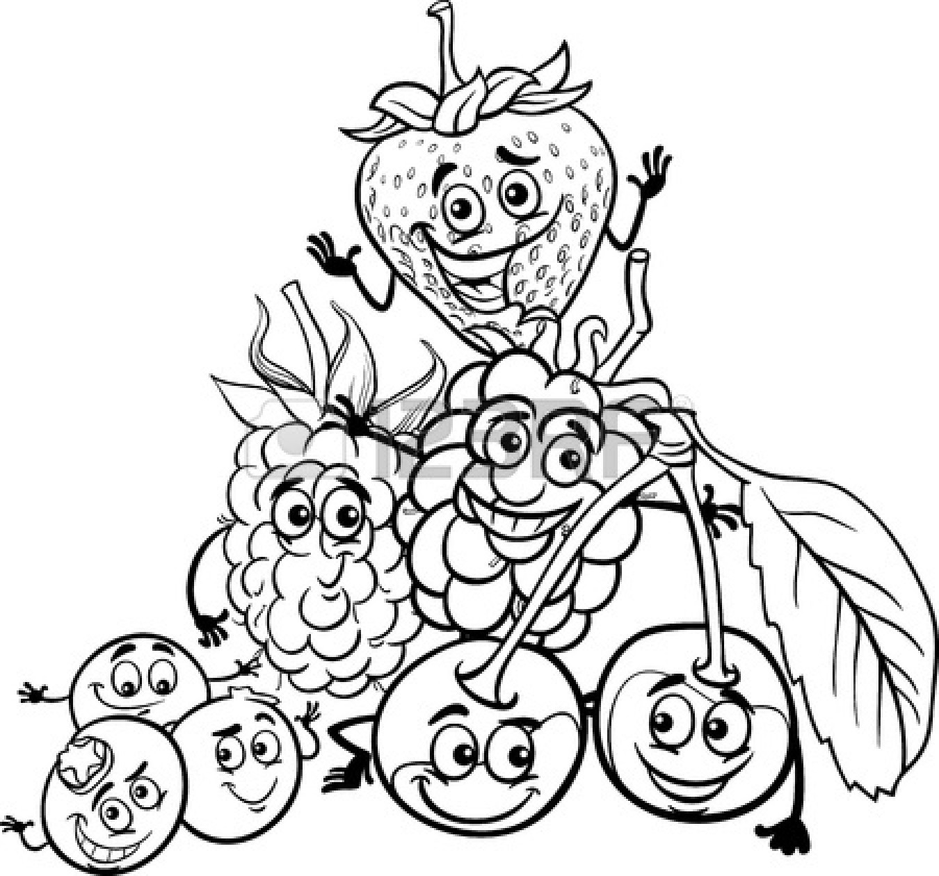 healthy foods black and white clipart