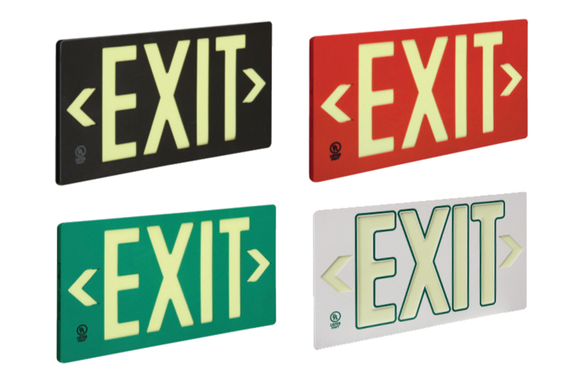 Exit Signs/Tritium  Photoluminescent/EBPF50 Ever-Brite Series 
