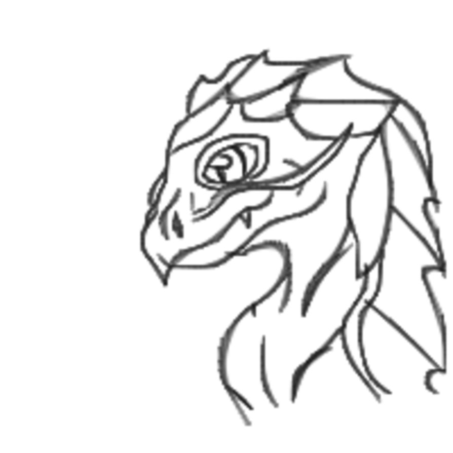 Black and White Dragon Head by DragonFang01 on Clipart library