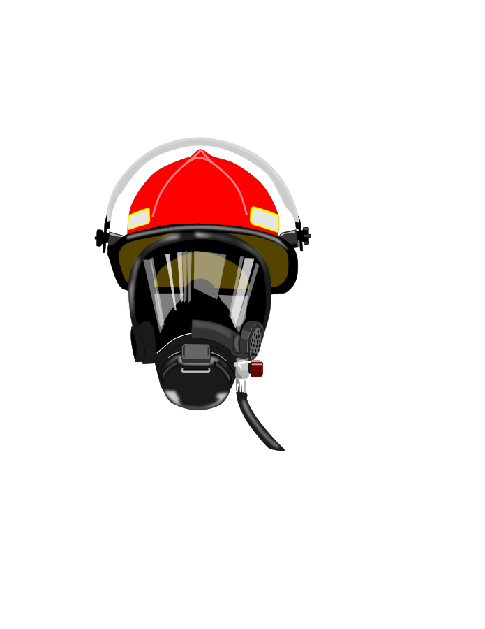 Fire helmet/mask SVG Vector file, vector clip art svg file 
