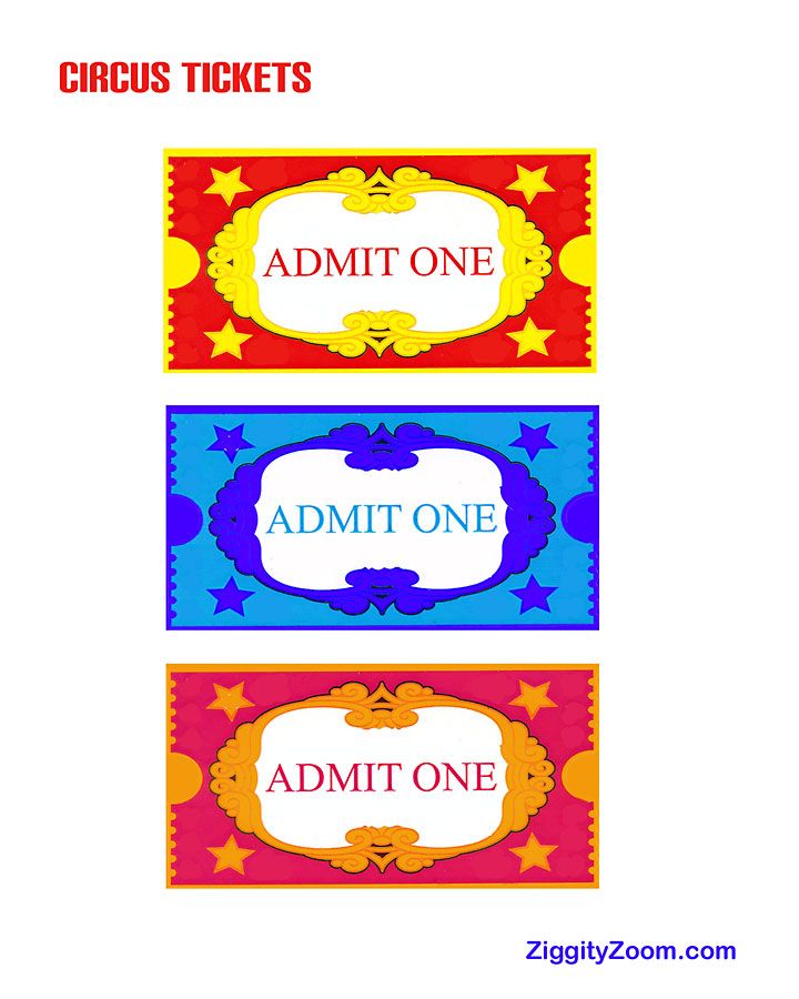 Free printable fake tickets