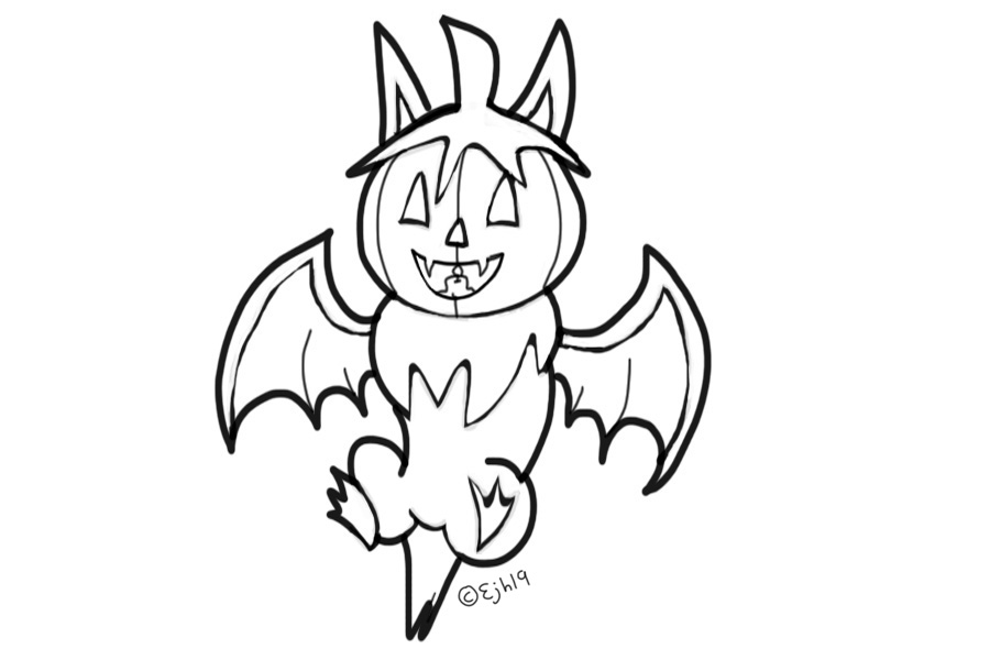 FREE Pumpkin Bat Lineart by ISZK-tv on Clipart library