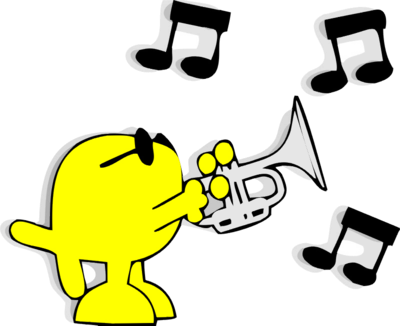 Playing Trumpet | Music Clip Art 