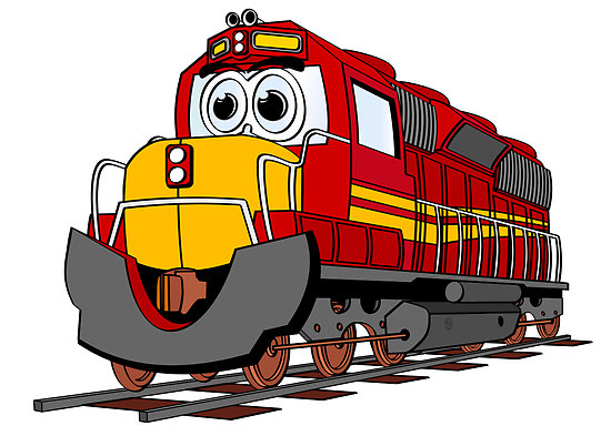 Red Train Engine Cartoon Posters by Graphxpro | Redbubble