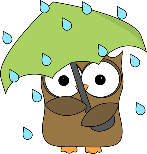 Owl in the Rain Clip Art - Owl in the Rain Image