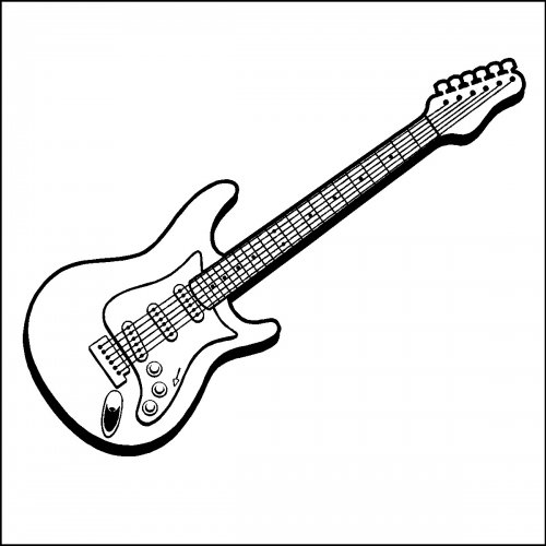 Electric Guitar Wall Decal Art Stickers | EyeCandySigns 
