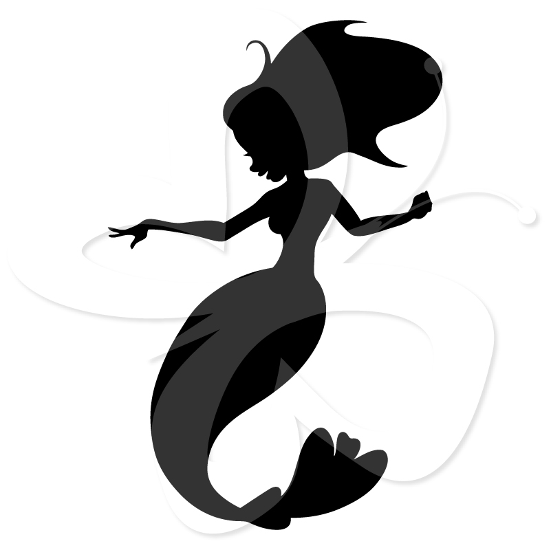 Mermaid Silhouette Clip Art - Creative Clipart Collection