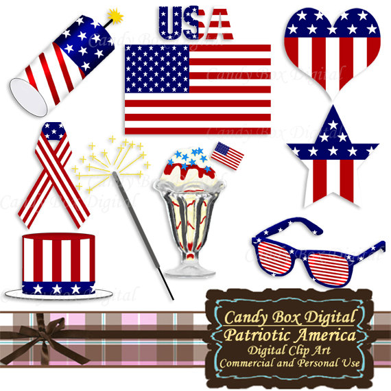 Patriotic Clip Art American clip art patriotic by CandyBoxDigital