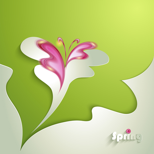 Vivid Paper Flowers design vector 03 - Vector Flower free download