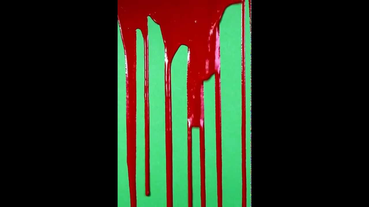 Dripping Blood Green Screen HD #2 - YouTube