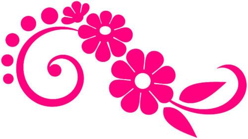 Flower Design Die Cut Decal, stickers for gals decals, girls 
