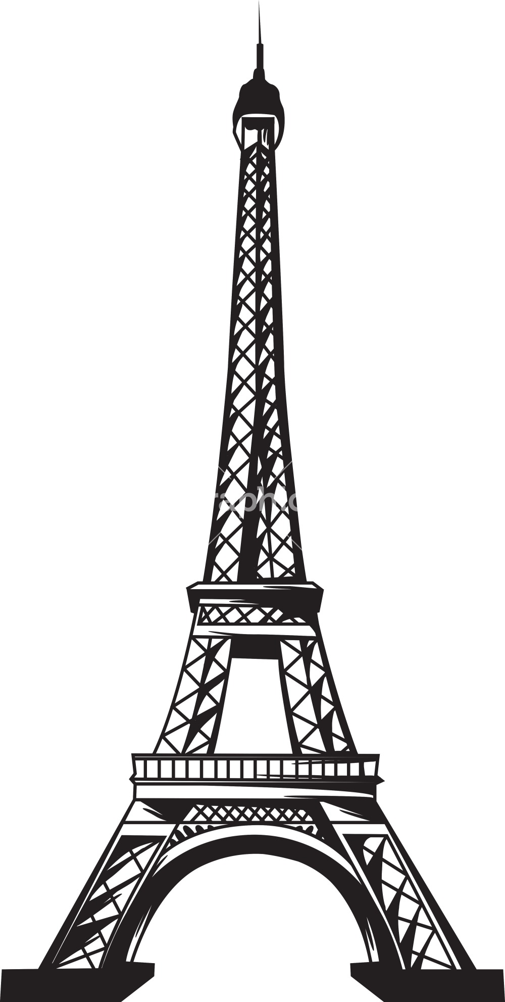Vector Eiffel Tower Stock Image
