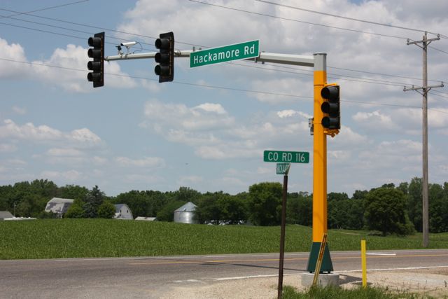 County Road 116 and Hackamore Stoplights Installed - Medina and 