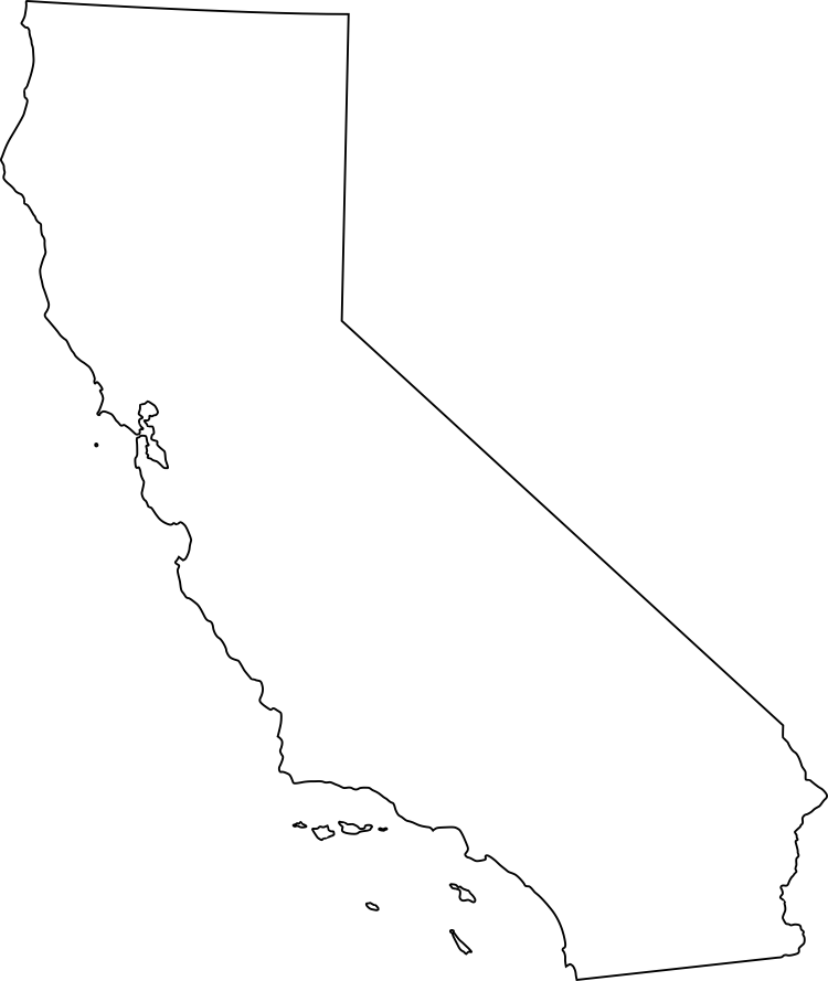 California png outline | USA ZIP codes