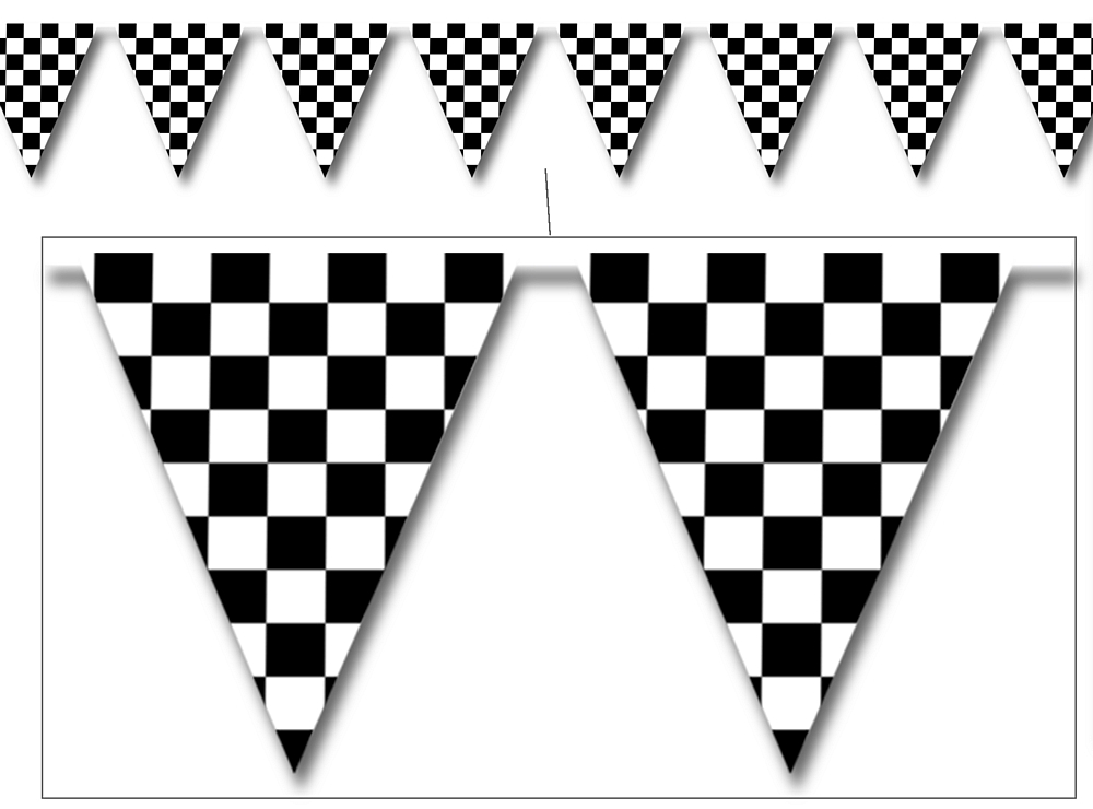 Chequered Flag Bunting - 3.66m