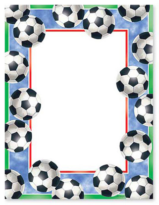 borders sports clipart border soccer football letterhead stationary clip cliparts ball library invitation stationery powerpoint clipartpanda template balls documents use