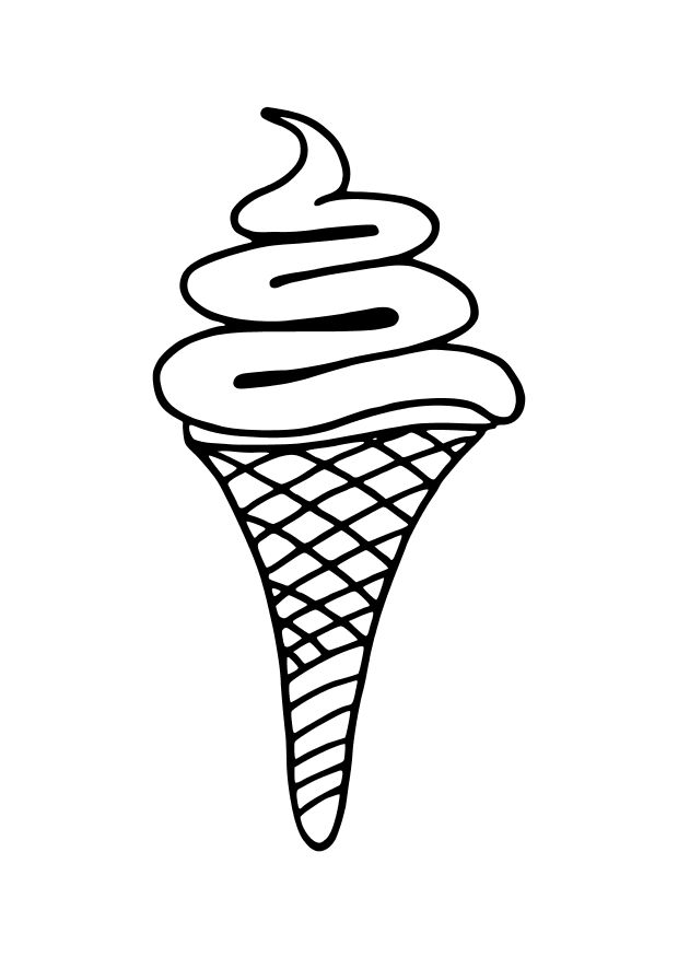 Ice Cream Sundae Coloring Page