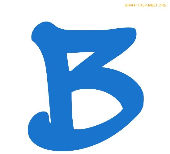 Graffiti Letter B In Blue Clip Art Library