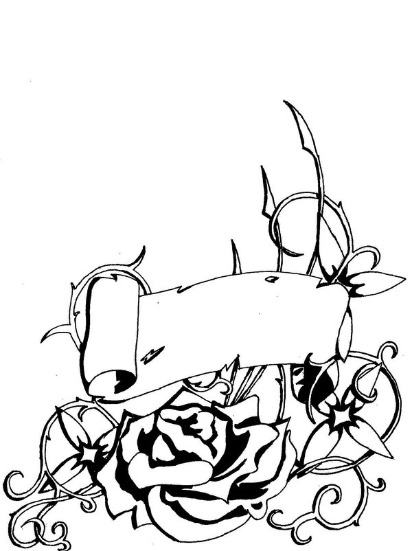 Flower Scroll Tattoos