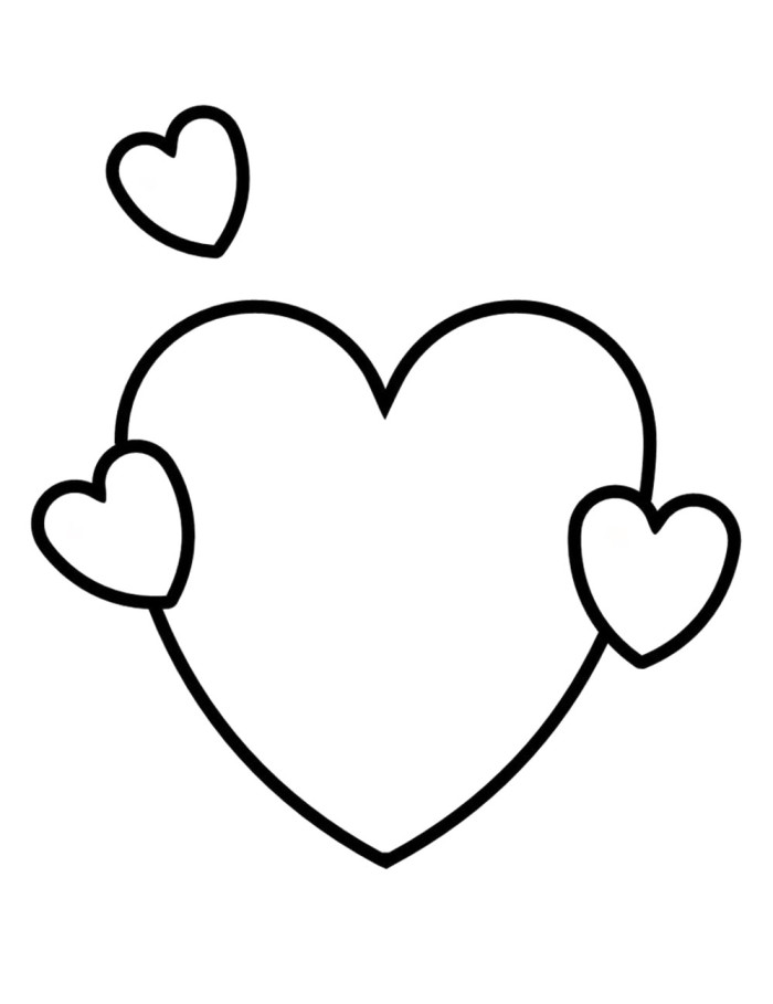 Free Valentine Heart Coloring Sheets - Valentines Cartoon Coloring 