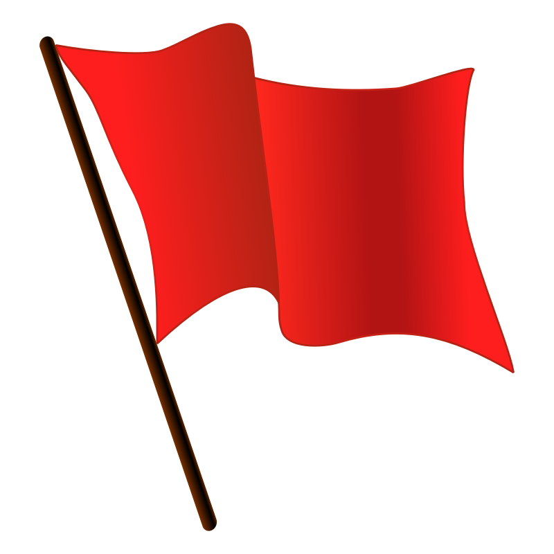 Clipart - DodgerRed Flag Waving